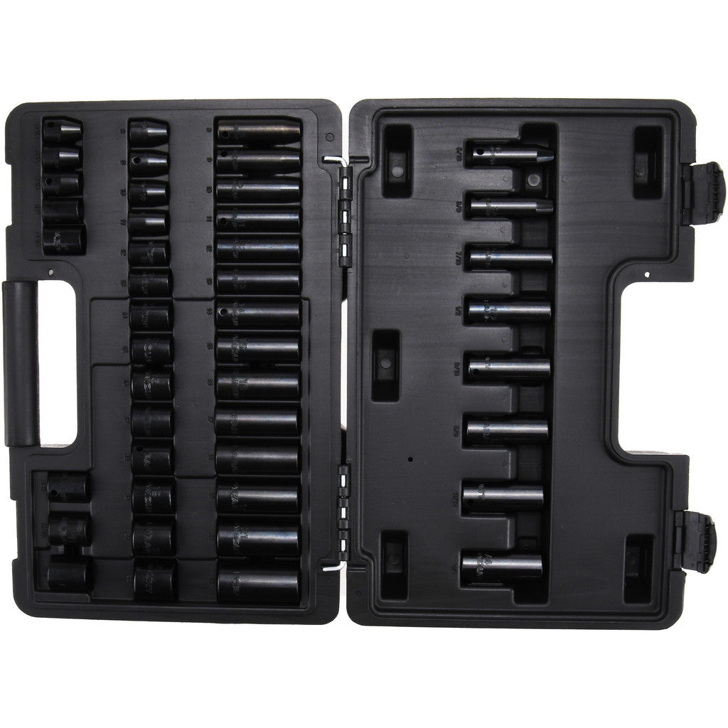 Paramount MSCSET250093 Paramount Socket Set: Deep Impact Standard, 44 Pc, 3/8" Drive (MSCSET250093)