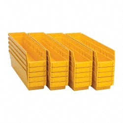 Quantum Storage QSB103YLCS Quantum Storage Polypropylene Hopper Shelf Bin: 4-1/8" OAW, 17-7/8" (QSB103YLCS)