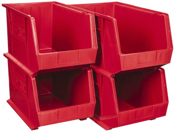 Quantum Storage QUS260RDCS Quantum Storage Polypropylene Hopper Stacking Bin: 11" - Pack of 4 (QUS260RDCS)
