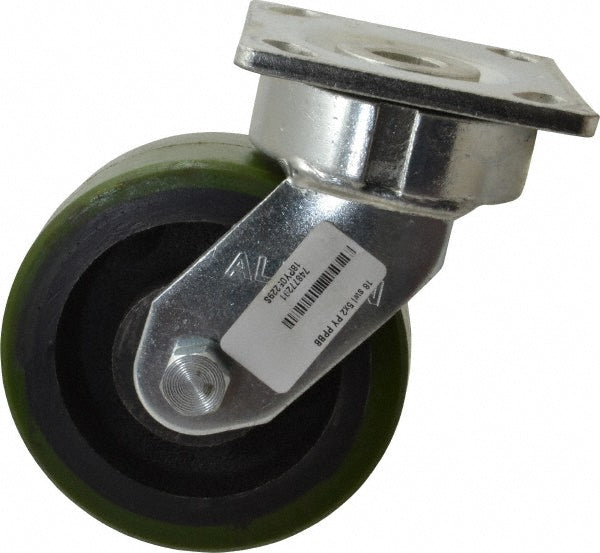 Albion 18PY05229S Albion Swivel Top Plate Caster: Polyurethane, 1,000 lb, 5" Dia, 2" (18PY05229S)