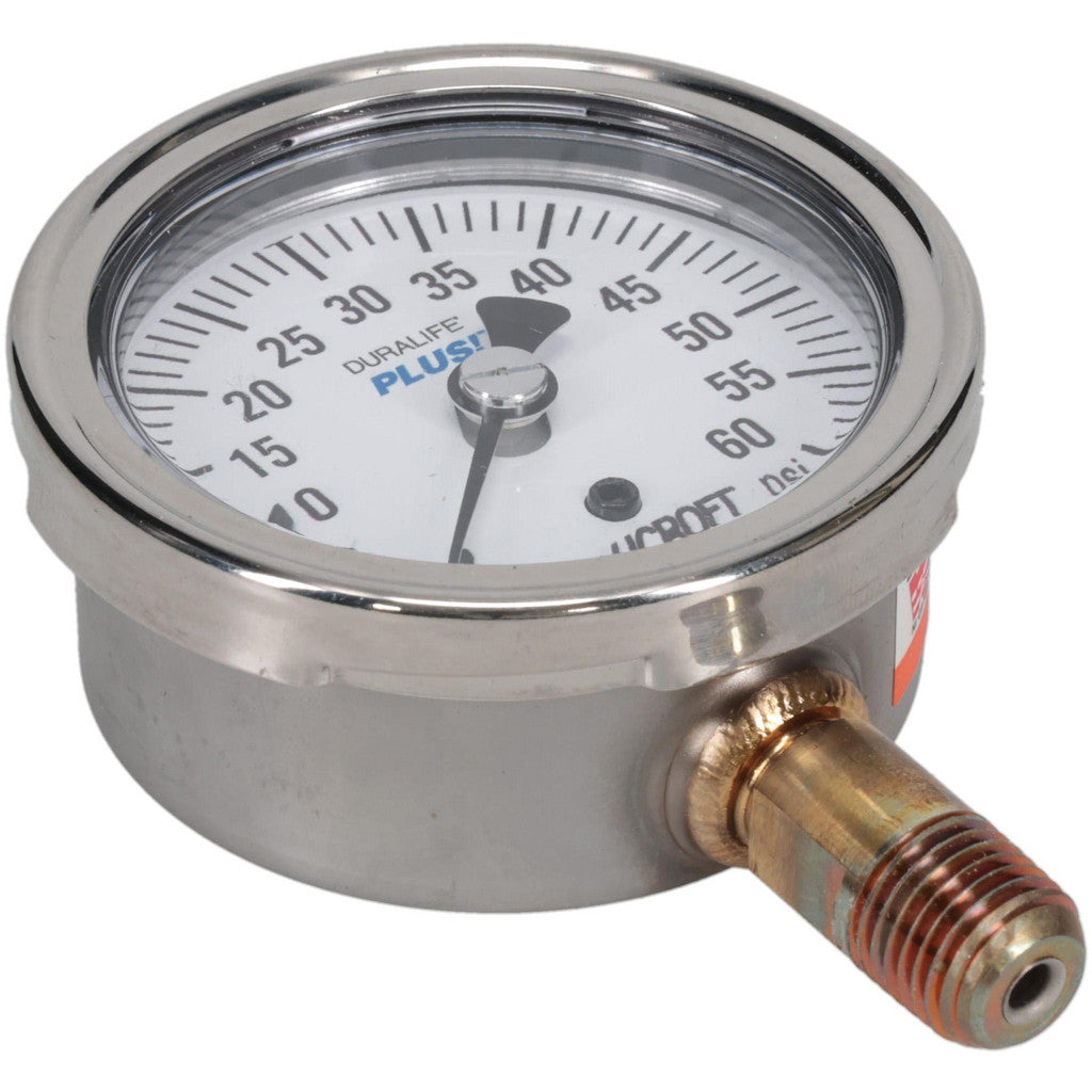 Ashcroft 94579XLL Ashcroft Pressure Gauge: 2-1/2" Dial Dia, 0 Min psi, 60 Max psi (94579XLL)