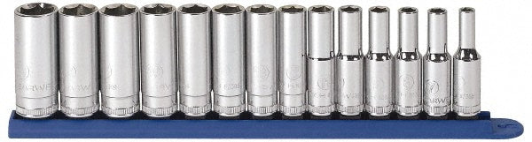 GEARWRENCH 80554 GEARWRENCH Socket Set: Deep, 14 Pc, 3/8" Drive, 6.00 to 19.00 mm (80554)