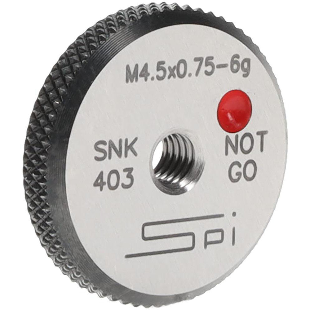 SPI 34-472-1 SPI Thread Ring Gage: M4.5x0.75 Thread, Metric, 6G Class of Fit, No Go (34-472-1)