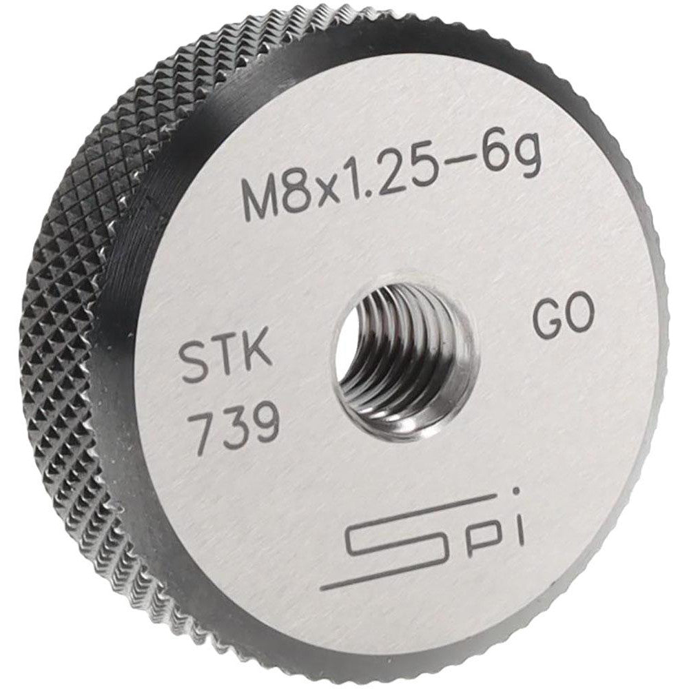 SPI 34-481-2 SPI Thread Ring Gage: M8x1.25 Thread, Metric, 6G Class of Fit, Go (34-481-2)