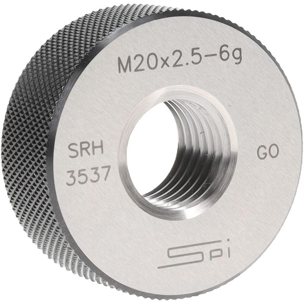 SPI 34-505-8 SPI Thread Ring Gage: M20x2.5 Thread, Metric, 6G Class of Fit, Go (34-505-8)