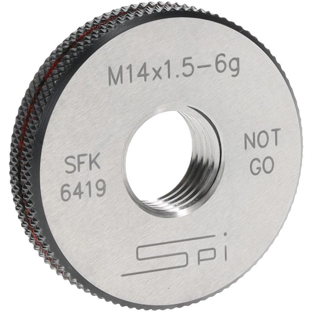 SPI 34-492-9 SPI Thread Ring Gage: M14x1.5 Thread, Metric, 6G Class of Fit, No Go (34-492-9)