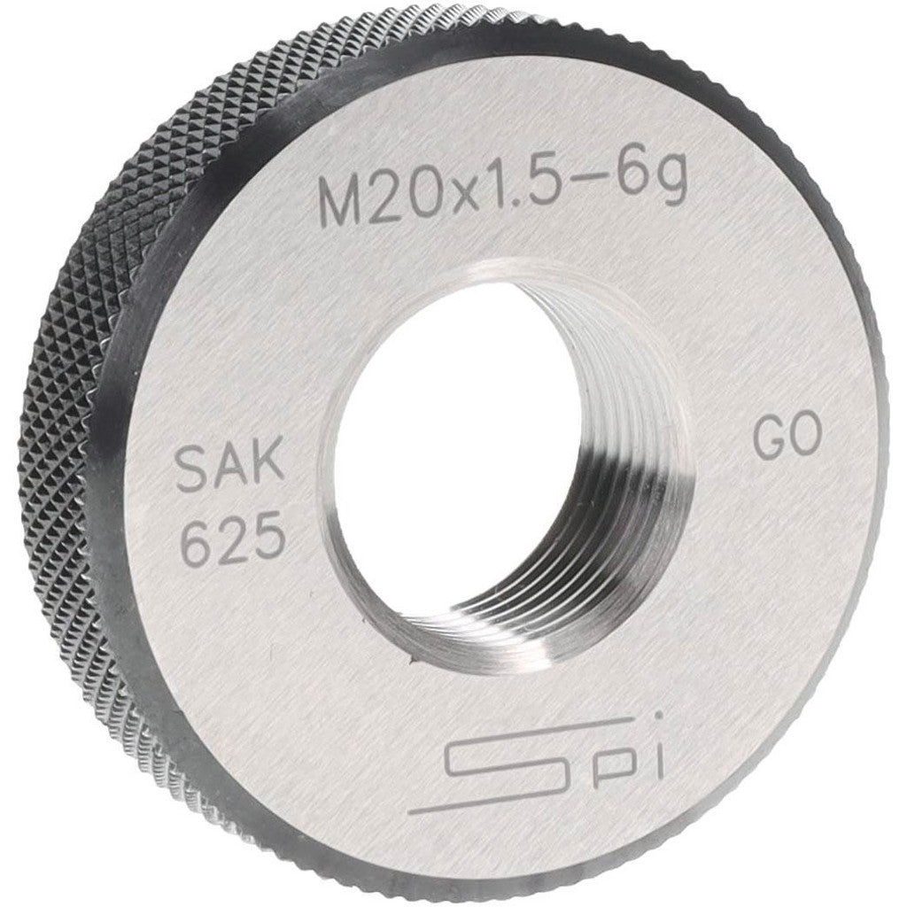 SPI 34-503-3 SPI Thread Ring Gage: M20x1.5 Thread, Metric, 6G Class of Fit, Go (34-503-3)