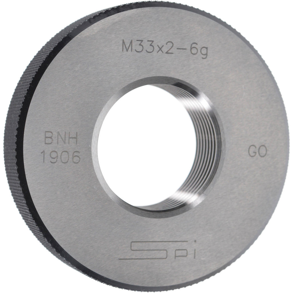 SPI 34-521-5 SPI Thread Ring Gage: M33x2 Thread, Metric, 6G Class of Fit, Go (34-521-5)