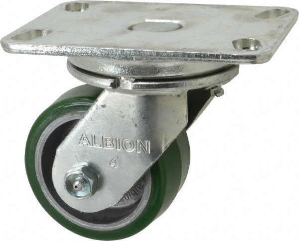 Albion 72PD04201S Albion Swivel Top Plate Caster: Polyurethane, 700 lb, 4" Dia, 2" (72PD04201S)