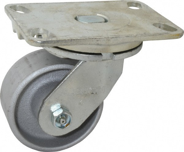 Albion 72CA04201S Albion Swivel Top Plate Caster: Cast Iron, 700 lb, 4" Dia, 2" Wide (72CA04201S)