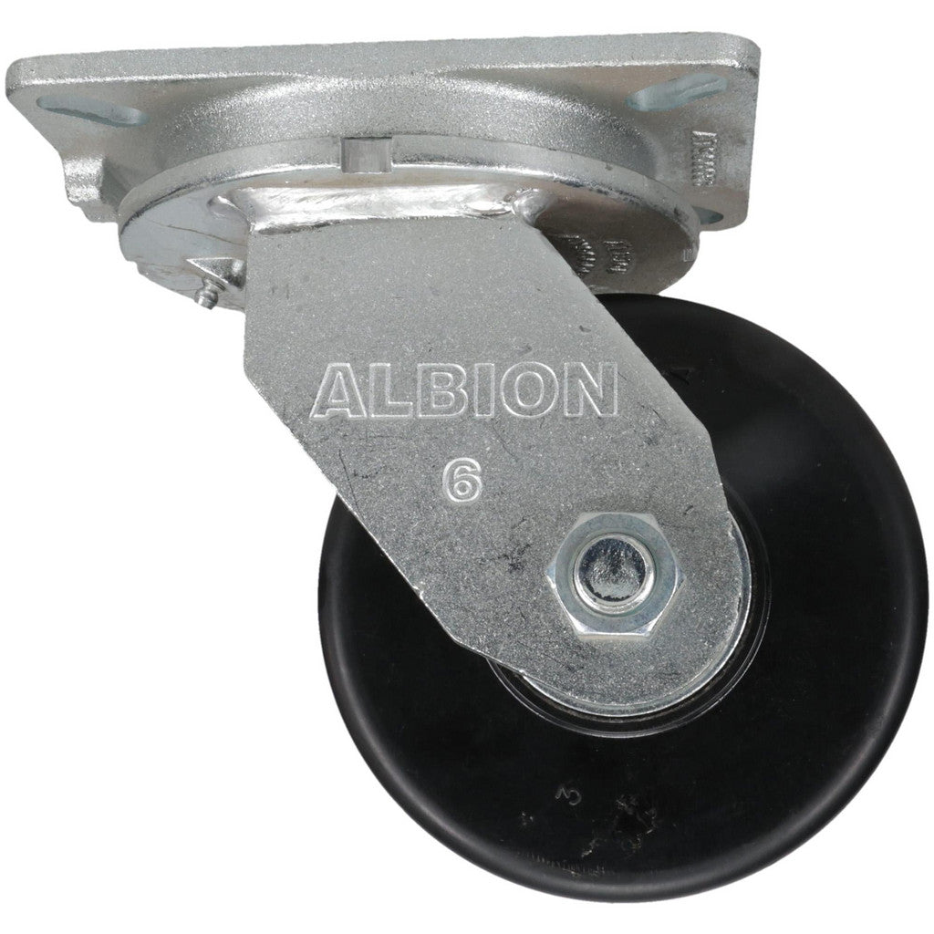 Albion 90TM06501S Albion Swivel Top Plate Caster: Phenolic, 2,000 lb, 6" Dia, 3" (90TM06501S)