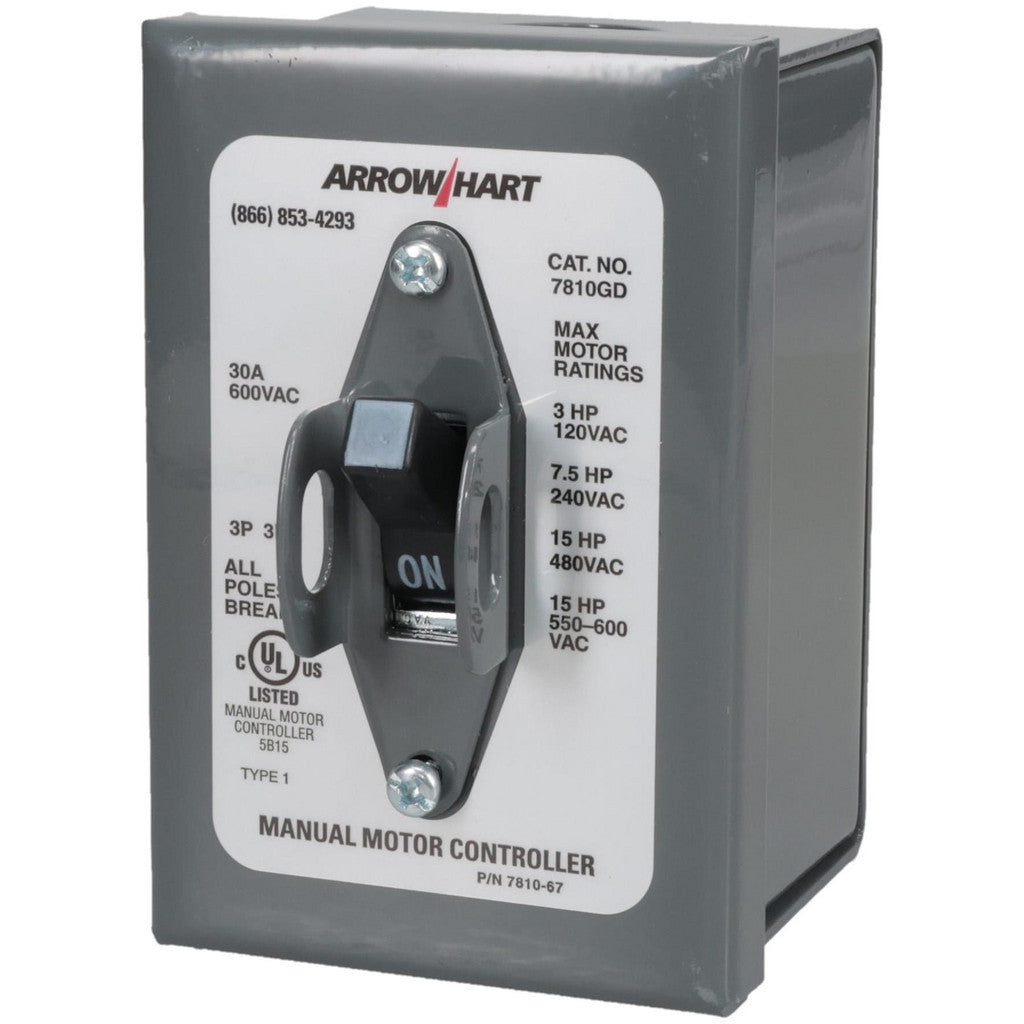 Cooper Wiring Devices AH7810GD Cooper Wiring Devices 3 Poles, 30 Amp, 3PST, NEMA, Enclosed Manual (AH7810GD)
