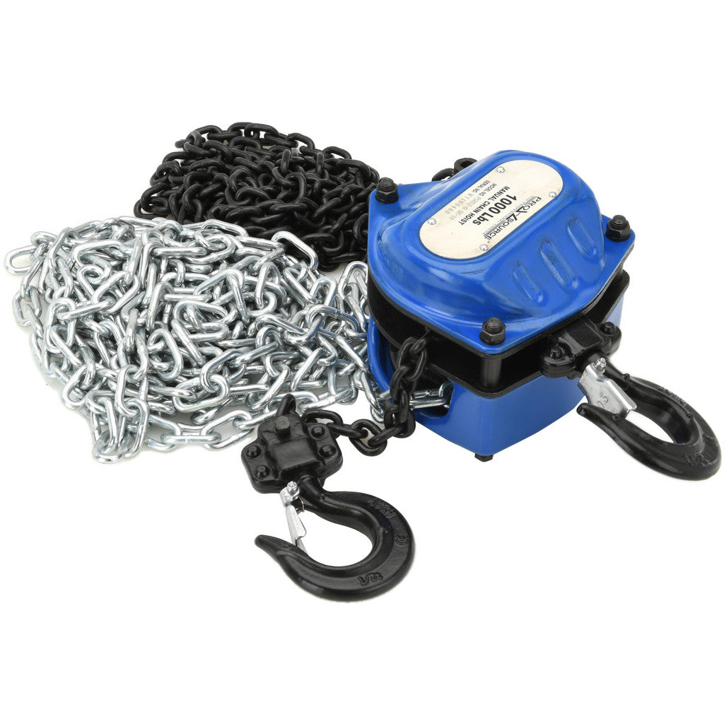 PRO-SOURCE PSHSZ-0.5K-10 PRO-SOURCE Manual Hand Chain Hoist: 1000 lb Capacity (PSHSZ-0.5K-10)