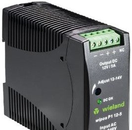 Wieland Power Supplies 81.000.6132.0 - Power Supply, 12VDC, 5A, 1Ph, 60W (81.000.6132.0)