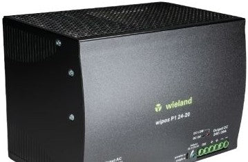 Wieland Power Supplies 81.000.6150.0 - Power Supply, 24VDC, 20A, 1Ph, 480W, Wipos (81.000.6150.0)
