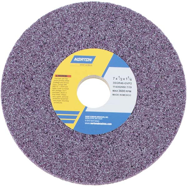 Norton 66252916210 Norton Surface Grinding Wheel: 7" Dia, 1/2" Thick, 1-1/4" Arbor (66252916210)