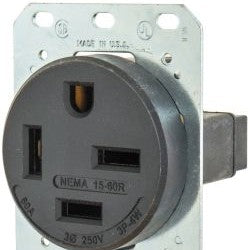 Bryant Electric Plugs & Receptacles 8460FR - Straight Blade Devices, Receptacles, Flush Mount (8460FR)