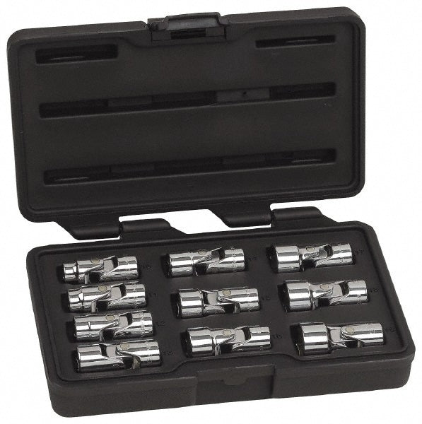 GEARWRENCH 80565 GEARWRENCH Socket Set: Standard, 10 Pc, 3/8" Drive, 10.00 to 19.00 mm (80565)