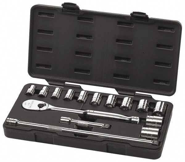 GEARWRENCH 80706 GEARWRENCH Socket Set: Standard, 15 Pc, 1/2" Drive, 7/16 to 1-1/8" (80706)