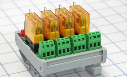 Altech DIN Rail Interface Modules 8942.2 - RM1U4, 4 Channel Relay [1] Module, 110VAC (8942.2)