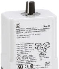 Square D Relays 9050JCK18V20 - TIMER RELAY 240VAC 10AMP +OPT (9050JCK18V20)