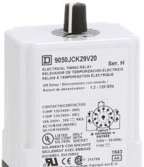 Square D Relays 9050JCK29V20 - TIMER RELAY 240VAC 10A (9050JCK29V20)