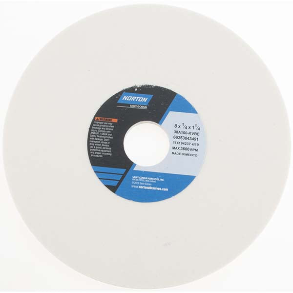 Norton 66253043451 Norton Surface Grinding Wheel: 8" Dia, 1/4" Thick, 1-1/4" Arbor (66253043451)
