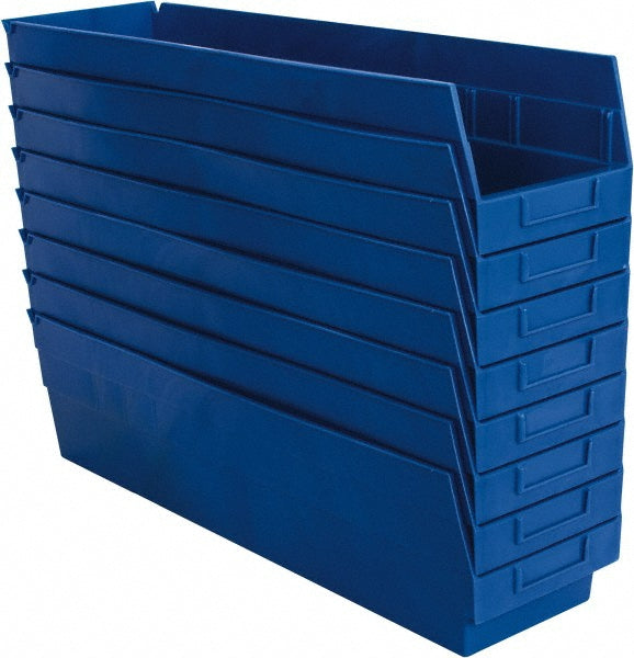 Quantum Storage QSB206BLCS Quantum Storage Polypropylene Hopper Shelf Bin: 6-5/8" - Pack of 8 (QSB206BLCS)