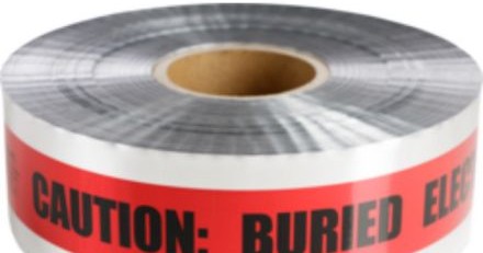 Cully-Minerallac Tape 94636 - RED DETECTABLE TAPE 6in. X 1000ft. (94636)
