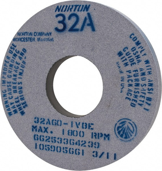 Norton 66253364239 Norton Surface Grinding Wheel: 14" Dia, 1-1/2" Thick, 5" Arbor, 60 (66253364239)