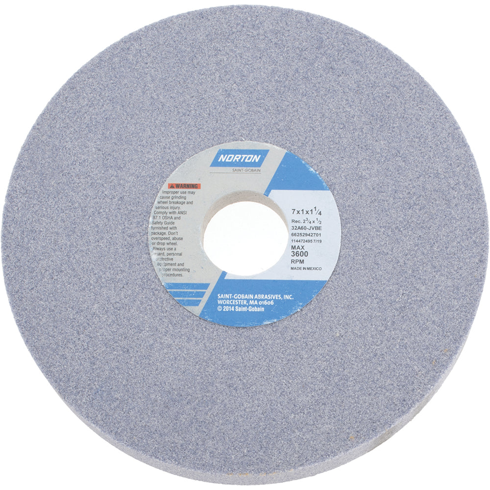 Norton 66252942701 Norton Surface Grinding Wheel: 7" Dia, 1" Thick, 1-1/4" Arbor, 60 (66252942701)