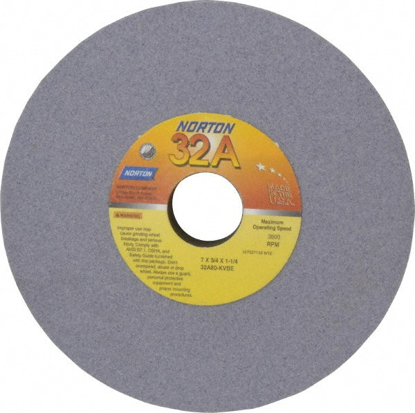 Norton 66252941948 Norton Surface Grinding Wheel: 7" Dia, 3/4" Thick, 1-1/4" Arbor (66252941948)