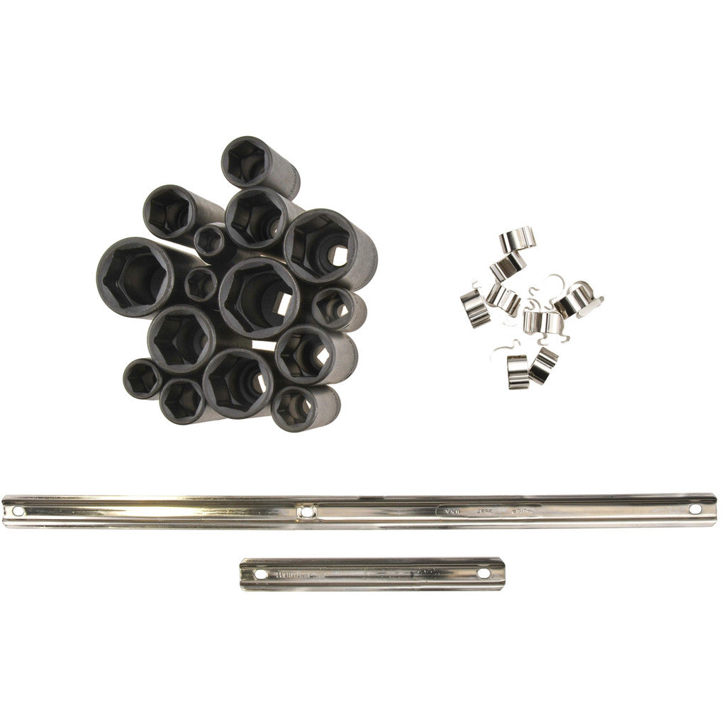 Proto J74114 Proto Socket Set: Deep Impact, 15 Pc, 1/2" Drive, 3/8 to 1-1/4" (J74114)