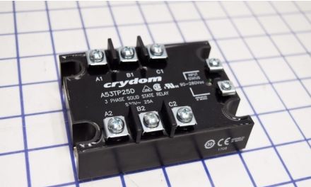 Crydom Relays A53TP25D - Solid State Relay, 25A, 480V, 3-Ph, 90-280VAC (A53TP25D)