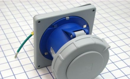 Arrow-Hart Plugs & Receptacles AH4100R9W - Receptacle Pin&Sleeve 100A 250V 3PH 3P4W WT BL (AH4100R9W)