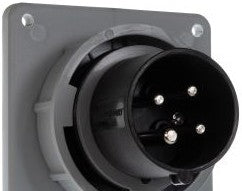 Arrow-Hart Plugs & Receptacles AH420B5W - Inlet Pin&Sleeve 20A 600V 3PH 3P4W WT BK (AH420B5W)