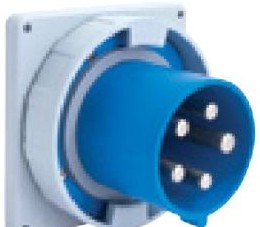 Arrow-Hart Plugs & Receptacles AH430B5W - Inlet Pin&Sleeve 30A 600V 3PH 3P4W WT BK (AH430B5W)