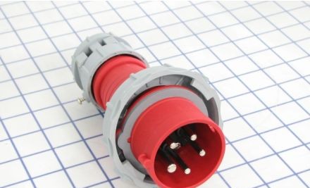 Arrow-Hart Plugs & Receptacles AH520P7W - Plug Pin&Slv 20A 277/480V 3PH 4P5W WT RD (AH520P7W)