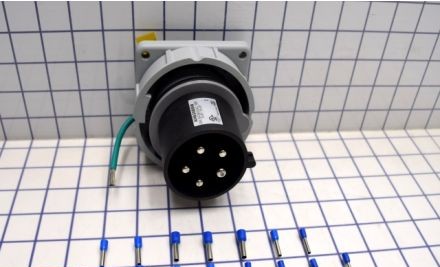 Arrow-Hart Plugs & Receptacles AH530B5W - Inlet Pin&Slv 30A347/600V 3PH 4P5W WT BK (AH530B5W)