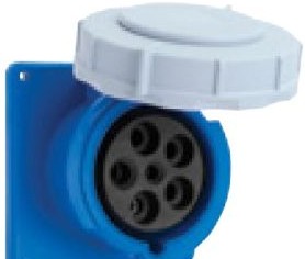 Arrow-Hart Plugs & Receptacles AH560R5W - Receptacle Pin&Slv 60A 347/600V 3PH 4P5W WT BK (AH560R5W)