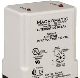 Macromatic Relays ARP120A6 - Alternating Relay, 120VAC, SPDT 10A Output (ARP120A6)
