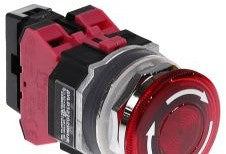 IDEC Switches AVLD32202DNUR - PLTR Pushbutton, Red, 40mm Mush, 24V (AVLD32202DNUR)