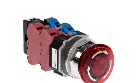 IDEC Switches AVLD32222DNUR - P/B 30MM ESTOP TURN 24V 2NO RED (AVLD32222DNUR)