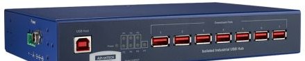Advantech Ethernet Switches BB-UHR307 - ULI-417CI USB 2.0 Hub, 7 Port, Ind (BB-UHR307)