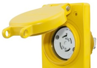 Bryant Electric Plugs & Receptacles BRY67W75 - Watertight Series, Locking Receptacle, 20A (BRY67W75)