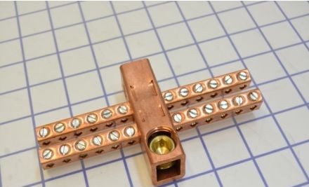 Ilsco Grounding CAN-300 - Ground Neutral Bus, 24 Taps, 250MCM- 6AWG Cond (CAN-300)