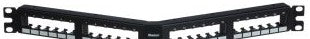 Panduit Network Panels CPPA24FM6BL - The Mini-Com Flush Mount Angled Modular Patch (CPPA24FM6BL)