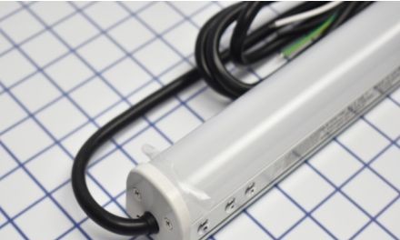 Patlite LEDs CWF9S-M2U-CD - 900mm LED work light, AC100-240V, leads (CWF9S-M2U-CD)