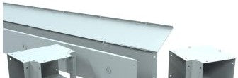 Hammond Manufacturing Wireway CWST836NK - Straight Section w/o KO - 8 x 8 x 36 (CWST836NK)
