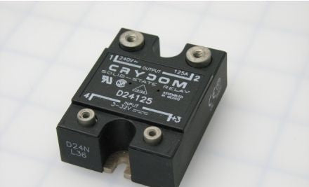 Crydom Relays D24125 - SOLID STATE RELAY, 125A, 240VAC. ZER 3-32VDC (D24125)